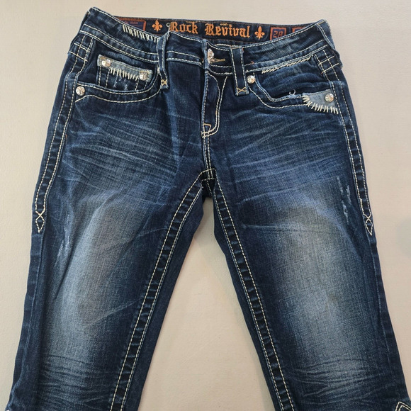 Rock Revival Capri Women's 28 Karlie Dark Wash - Picture 15 of 16